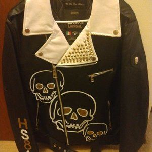 Hard soda leather skull jacket
